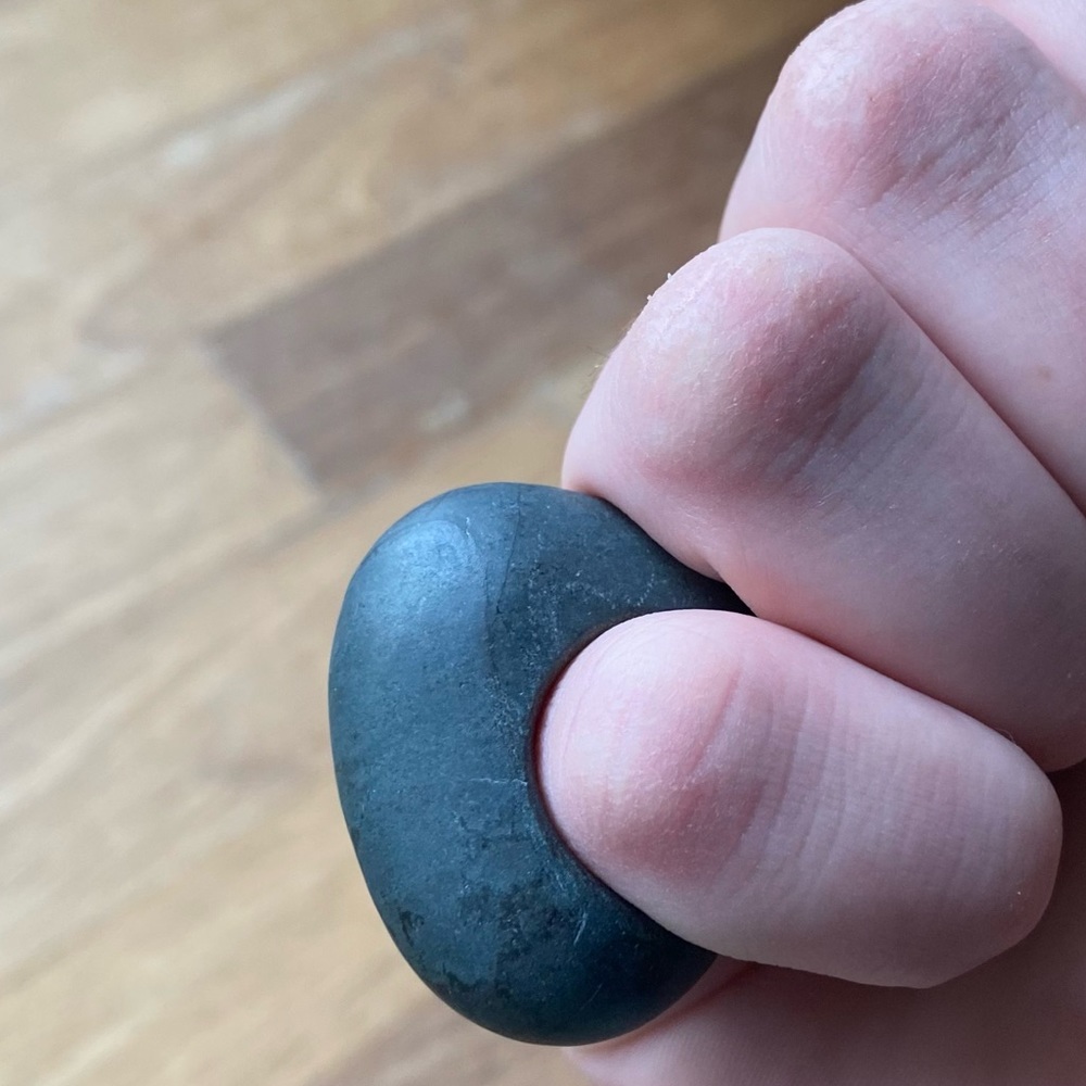 River pebble size 8 ring from Southern California mountain range